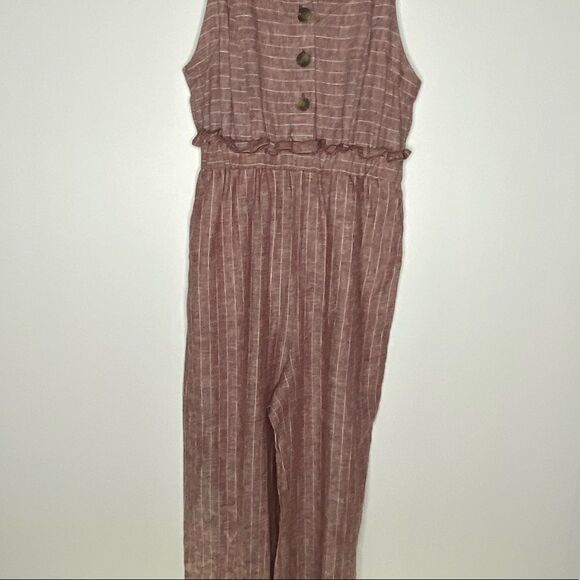 Romeo +Juliet Couture Linen Blend Jumpsuit - Picture 8 of 8
